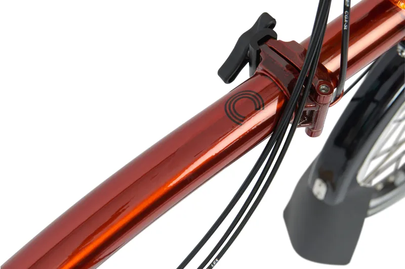 Brompton Electric C Line Explore Folding Bike 2023 in Flame Lacquer-6